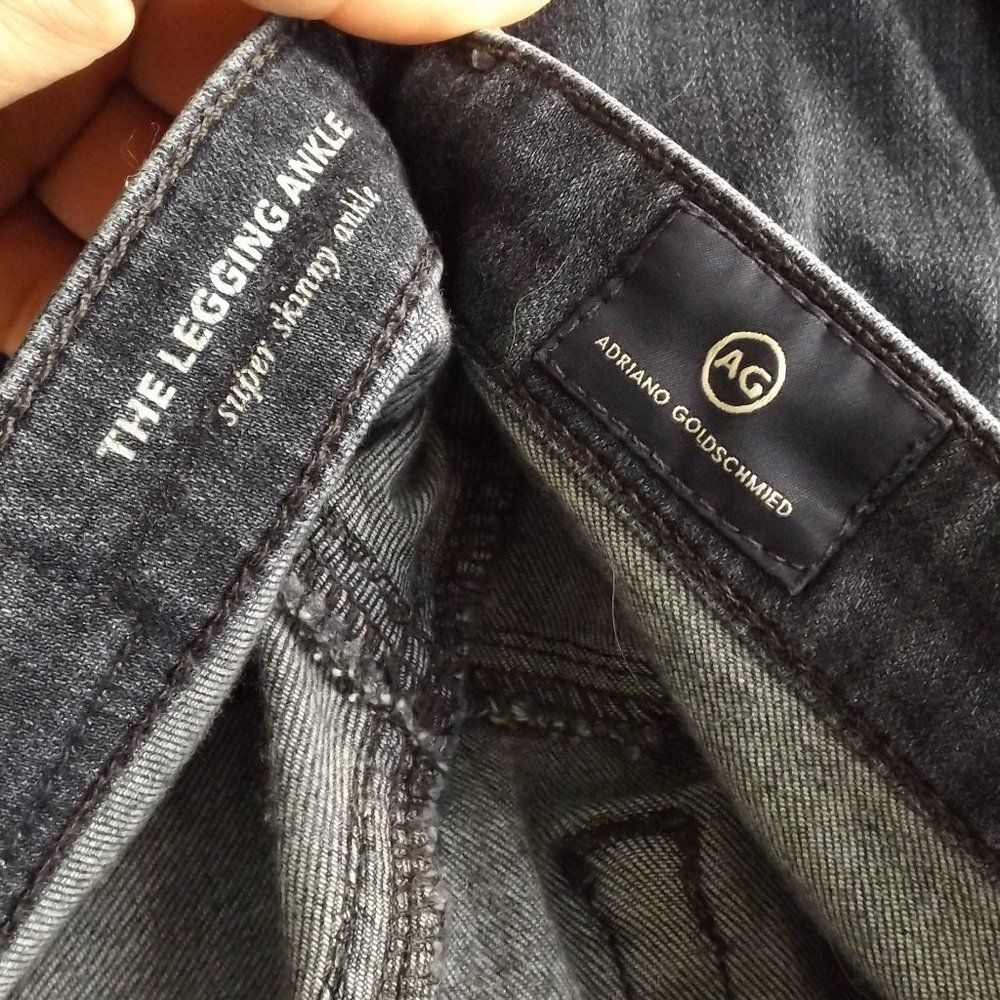 AG ADRIANO GOLDSHMEID Jeans, 26R, Legging Ankle, Skinny, CoalGrey Wash, low rise - Picture 10 of 12